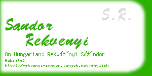 sandor rekvenyi business card